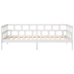 Lit de jour sans matelas blanc bois de pin massif 80x200 cm 