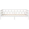 Lit de jour sans matelas blanc bois de pin massif 80x200 cm 