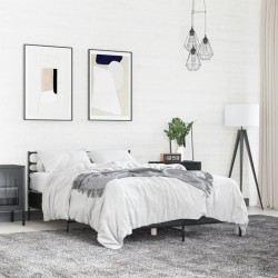Cadre de lit sans matelas noir 135x190 cm 