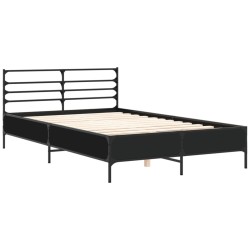 Cadre de lit sans matelas noir 135x190 cm 