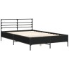 Cadre de lit sans matelas noir 135x190 cm 