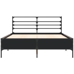 Cadre de lit sans matelas noir 135x190 cm 