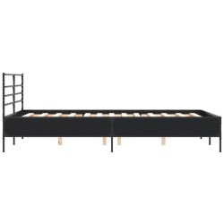 Cadre de lit sans matelas noir 135x190 cm 