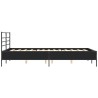 Cadre de lit sans matelas noir 135x190 cm 