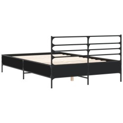 Cadre de lit sans matelas noir 135x190 cm 