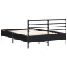 Cadre de lit sans matelas noir 135x190 cm 