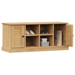 Banc à chaussures VIGO 106x35x45 cm bois massif de pin 