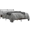 Cadre de lit sans matelas chêne marron 135x190 cm 