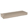 Coussins de palettes pour banc 2 pcs Taupe 120x40x8 cm en tissu Oxford 