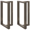 Pieds de table de bar en T, 2 pièces, noir, 60 x 35 x (90-91) cm, acier 
