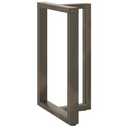 Pieds de table de bar en T, 2 pièces, noir, 60 x 35 x (90-91) cm, acier 
