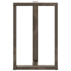 Pieds de table de bar en T, 2 pièces, noir, 60 x 35 x (90-91) cm, acier 