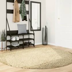 Tapis shaggy PAMPLONA poils longs moderne doré Ø 200 cm 
