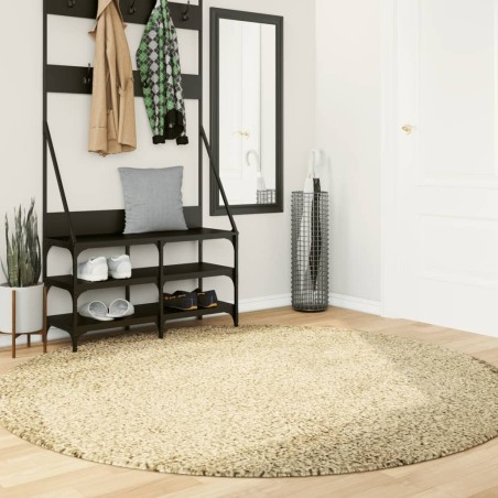 Tapis shaggy PAMPLONA poils longs moderne doré Ø 200 cm 