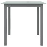 Table de jardin Gris clair 80x80x74 cm Aluminium et verre 