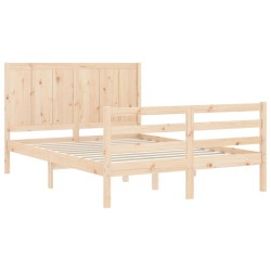Cadre de lit sans matelas bois massif 