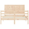 Cadre de lit sans matelas bois massif 