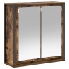 Armoire murale de salle de bain miroir chêne fumé 60x21x60 cm 