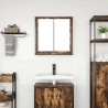 Armoire murale de salle de bain miroir chêne fumé 60x21x60 cm 