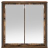 Armoire murale de salle de bain miroir chêne fumé 60x21x60 cm 