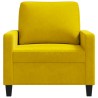 Fauteuil Jaune 60 cm Velours 