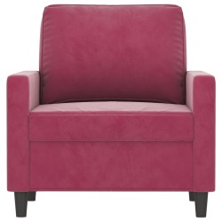 Fauteuil Rouge bordeaux 60 cm Velours 