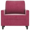 Fauteuil Rouge bordeaux 60 cm Velours 
