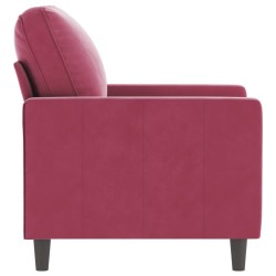 Fauteuil Rouge bordeaux 60 cm Velours 
