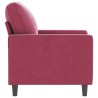 Fauteuil Rouge bordeaux 60 cm Velours 
