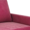 Fauteuil Rouge bordeaux 60 cm Velours 