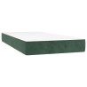Matelas de lit à ressorts ensachés 100x210x20 cm velours 