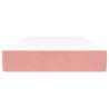 Matelas de lit à ressorts ensachés rose 100x210x20 cm velours 