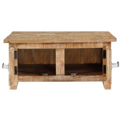 Table basse 67x67x30 cm Bois de manguier massif 