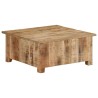 Table basse 67x67x30 cm Bois de manguier massif 