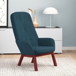 Chaise de relaxation Bleu Velours 