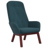 Chaise de relaxation Bleu Velours 