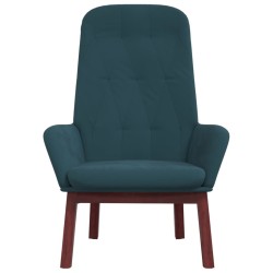 Chaise de relaxation Bleu Velours 
