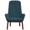 Chaise de relaxation Bleu Velours 