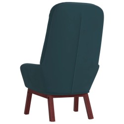 Chaise de relaxation Bleu Velours 