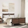 Cadre de lit en métal sans matelas chêne marron 137x190 cm 