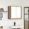 Armoire murale de salle de bain miroir chêne sonoma 60x21x60 cm 