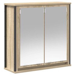 Armoire murale de salle de bain miroir chêne sonoma 60x21x60 cm 