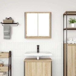 Armoire murale de salle de bain miroir chêne sonoma 60x21x60 cm 