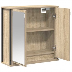 Armoire murale de salle de bain miroir chêne sonoma 60x21x60 cm 
