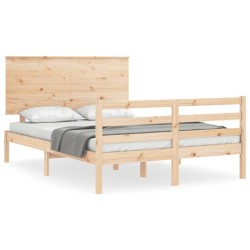 Cadre de lit sans matelas 120x200 cm bois massif 
