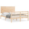 Cadre de lit sans matelas 120x200 cm bois massif 