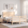 Cadre de lit sans matelas 120x200 cm bois massif 