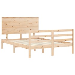 Cadre de lit sans matelas 120x200 cm bois massif 