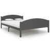 Cadre de lit sans matelas gris foncé pin massif 160x200 cm 