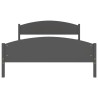 Cadre de lit sans matelas gris foncé pin massif 160x200 cm 